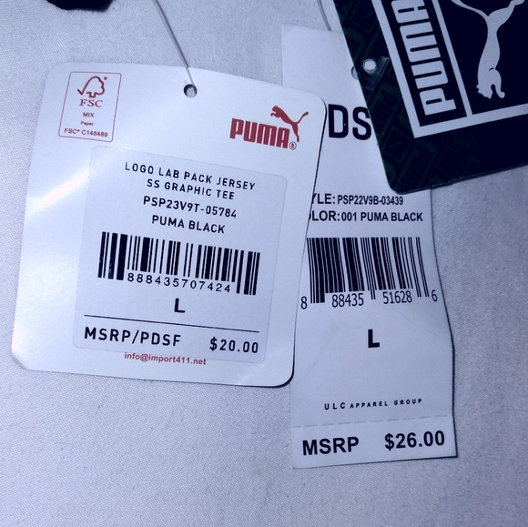 Puma Boys 2pc Short Set- Large - Picture 5 of 5